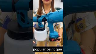 how to do paint spray machine gun work used this amazing wireless chargible paint spray gun 🔫 [upl. by Pomona]