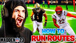 HOW TO RUN ROUTES AND GET OPEN IN MADDEN 23 [upl. by Remde]