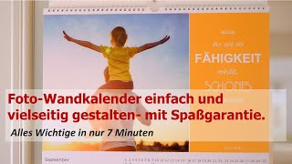 Fotokalender selbst gestalten  einfach und vielseitig Auch als Collage [upl. by Winne]