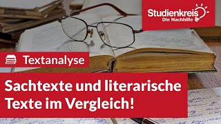 Sachtexte und literarische Texte im Vergleich  Deutsch verstehen mit dem Studienkreis [upl. by Assilev]