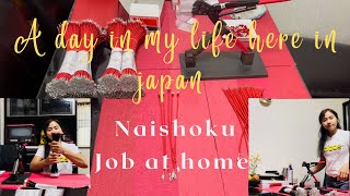 A day in my life here in japan  Naishoku  Job at home 😊😊 [upl. by Naivatco]