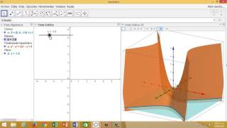 24  Curso GeoGebra 3D  Paraboloide hiperbólico [upl. by Ahtelrac]