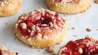 Kolaches  Strawberry amp Cream cheese  ASMR Baking  Recipe Video [upl. by Chard408]