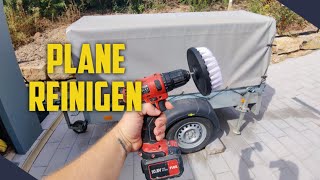 PVC Plane vom Anhänger effektiv reinigen  Anleitung auf deutsch [upl. by Ynatsyd]