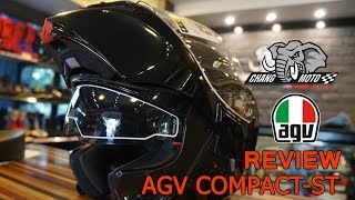 รีวิวหมวก AGV CompactST Solid Black โดยร้านช้างโมโต [upl. by Nirak]