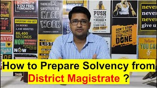 How to Prepare Solvency Certificate from District Magistrate  Solvency Certificate from magistrate [upl. by Aymahs]