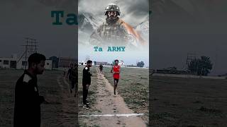 TA army 1600m trial in APTC PALAMU PHYSICAL ACADEMY army sports shorts physical [upl. by Linnette]