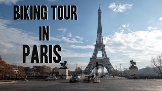 BIKING TOUR in PARIS 4K  Virtual Cycle Ride In Paris along the river Seine Louvre and Eiffel Tower [upl. by Laitselec]