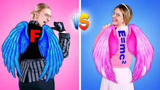 No Colors Allowed Good vs Bad Teacher FaceOff 😡 Cool School Hacks amp Relatable Situations [upl. by Atiuqihs]