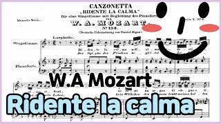 Ridente la calma  WA Mozart Accompaniment 미소 짓는 평온 반주 [upl. by Gaddi]