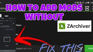 HOW TO ADD MODS WITHOUT ZARCHIVER cant use this folder in zarchiver fix  😊 By Mrbuddy20 [upl. by Beckerman]