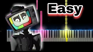 PUZZLEVISION Song  Creative Control Easy Piano Tutorial [upl. by Mit]