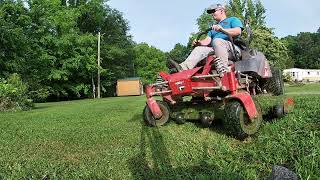 Ferris ISX 2200 CUTTING THE GRASS  EARLY MORNING MOW [upl. by Cressida]