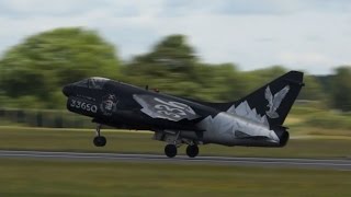 A7 Corsair II Hellenic Air Force HAF departure on Monday RIAT 2014 [upl. by Ahsita]