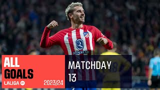 All Goals Matchday 13 LALIGA EA Sports 20232024 [upl. by Anner415]