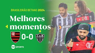 COM GABIGOL NA ARQUIBANCADA EVERSON PEGA PÊNALTI E GALO SEGURA O MENGÃO FLAMENGO 0X0 ATLÉTICOMG [upl. by Eedrahs]