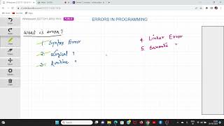 Constants Variables Keywords Data types in CTypes of Errors in C [upl. by Ardiedal]