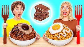 Schokolade vs Echtes Essen Challenge  Fantastische FoodHacks von Multi DO Challenge [upl. by Dibru]