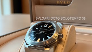 Unboxing the BVLGARI Octo Solotempo 38  Black dial [upl. by Grani]