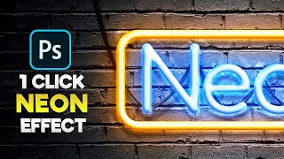 Neon Effect Photoshop Tutorial  Realistic Neon Sign Text Effect [upl. by Marinelli]