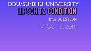 LIPSCHITZ CONDITION L02 LIPSCHITZ FUNCTION viral viralvideo youtube trending MATHS msc [upl. by Areik]