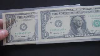 Super Rare Star Dollar Notes 150000 Low Print Run 2013 Atlanta [upl. by Sophy]