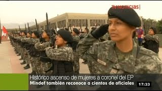 Histórico ascenso de mujeres a coronel del Ejército [upl. by Llenor]