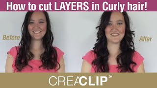 How to Cut LAYERS in Curly Hair  Layering Hair Easy at Home [upl. by Egide]