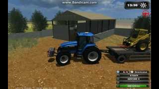 Volvo LM 218 feeding with strawbales in Farming simulator 2011 [upl. by Aisad]