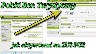 Polski Bon Turystyczny  jak aktywować na ZUS PUE [upl. by Naasah]