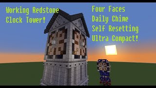 Working Redstone Clocktower 4 Faces Chime Self Resetting Compact [upl. by Davon706]