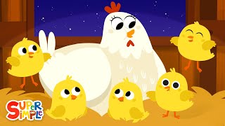 Five Little Chicks  Lullaby for Kids  Super Simple Songs [upl. by Ecnerwaled]