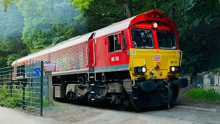 DB 66113 At Deepcar From Stocksbridge Works To RotherhamAldwarke UES [upl. by Sternlight]