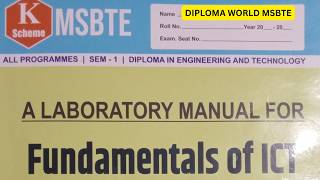 Fundamentals of ICT 311001 Manual Answer  MSBTE DIPLOMA FIRST YEAR K SCHEME Diplomakscheme [upl. by Rehposirhc]