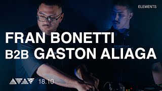 FRAN BONETTI B2B GASTON ALIAGA live at elementsba  181024 [upl. by Yeldar]