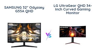 🔥 Samsung Odyssey G55A vs LG UltraGear 34GP63AB 🔥 [upl. by Idnahc]