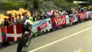 Bauke Mollema Crash Embrun Chorges Tour de France 2013 [upl. by Eellek738]