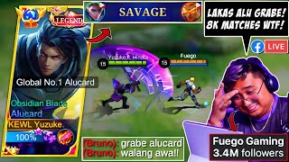 I Met Fuego  No1 Most Famous Streamer 999 Star 😱 He Was Shock  1v5 Global Alucard Savage 🔥 [upl. by Eudoxia409]