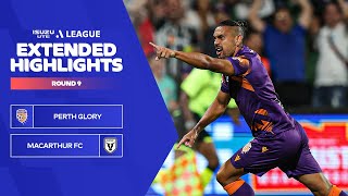 Perth Glory v Macarthur FC  Extended Highlights  Isuzu UTE ALeague 202324  Round 09 [upl. by Ettenirt]