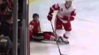 Niklas Kronwall plasters Andrew Shaw HD [upl. by Castera122]