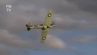 Hawker Sea Hurricane at Shuttleworth 2008 in beautiful light [upl. by Nnylirret]