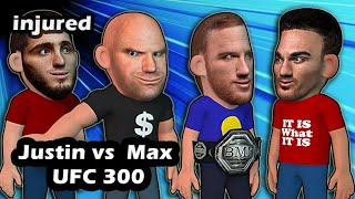 Makhachev injured  Justin vs Max for BMF UFC 300 [upl. by Nyad]