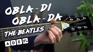 The Beatles  ObLaDi ObLaDa guitar lesson  EASY chords mostly [upl. by Clarabelle]