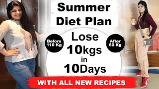 Summer Weight Loss Diet Plan How to Lose Weight Fast Hindi Lose 10 Kgs In 10 Days DrShikha Singh [upl. by Acenom549]