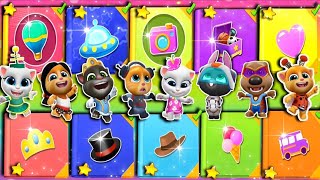 🌈🌺💥🎊Ten Stickers Album Complete along New Stickers Collection💥🌺My Talking Tom Friends Gameplay💥🌺🎊🌈 [upl. by Dworman]