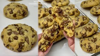 NO CHILL Chocolate Chip Cookie Recipe  New York Style Thick Cookies  No Mixer cookie making [upl. by Sutton]