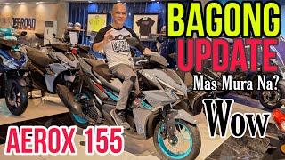 LATEST NEWS  Yamaha Aerox 155  Standard Mas Mura na Presyo  Alamin binago sa Features [upl. by Minardi]