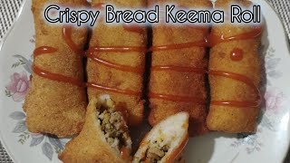 CRISPY BREAD KEEMA ROLL  BREAD SE BANYE KEEMA ROLL CRISPY TASTY amp EASY breadrollsrecipe crispy🍞 [upl. by Annaohj]