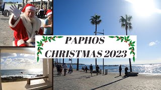 Paphos Cyprus  Christmas Eve  Day 2023  Sun Sea And Santa [upl. by Mott]