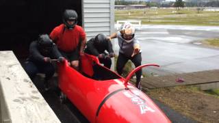 Summer 2012 Bobsled push training  US Bobsled Team Training [upl. by Alludba]